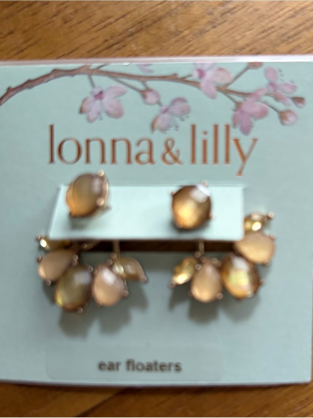 lonna & lilly Gold Petal Cluster Ear Floaters